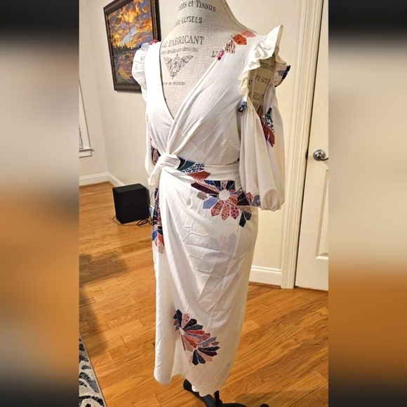 NWT Never Fully Dressed Floral Wrap Maxi Dress Retail $200 US6-jcrew-millen - Picture 10 of 15
